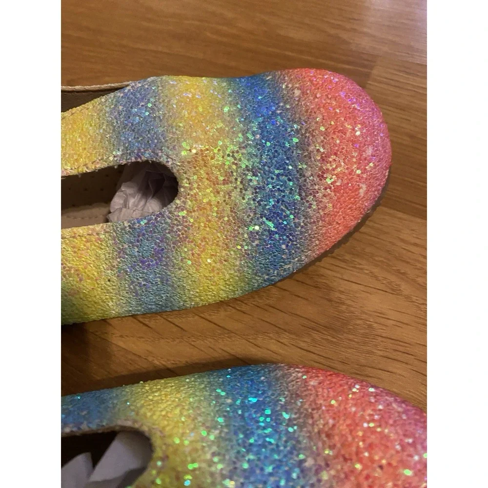 Brand‎ New A Bear Co Girls Sparkle Slip On Shoe Birkenstock Like Look Size 3